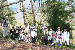 山頂付近にて