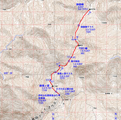 伊吹山北尾根「御座峰(1070m)」登山